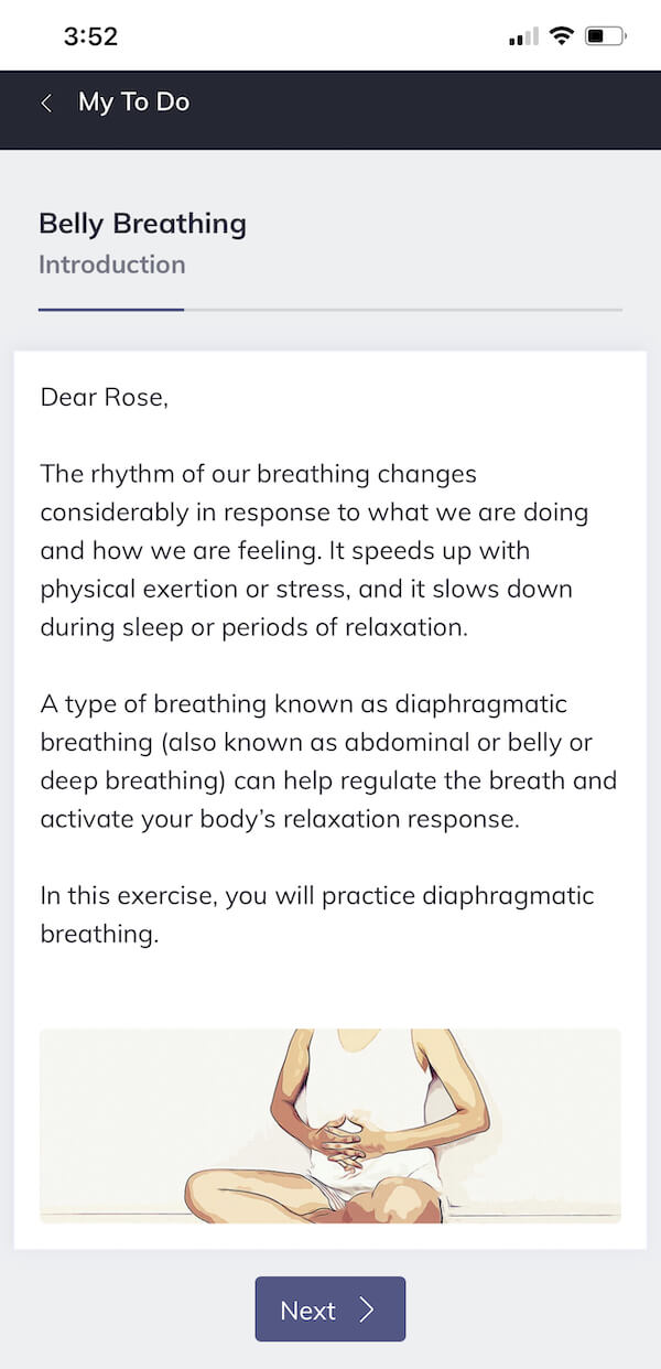 Quenza Diaphragmatic Breathing