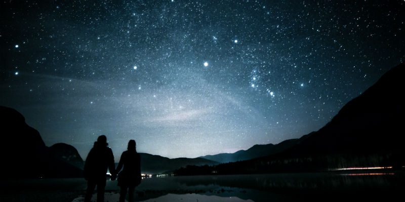 two people watching the stars - Mindfulness meditation research definition