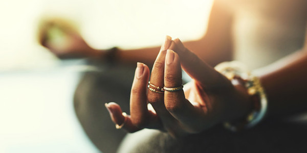 woman meditating - self-acceptance meditation exercise 